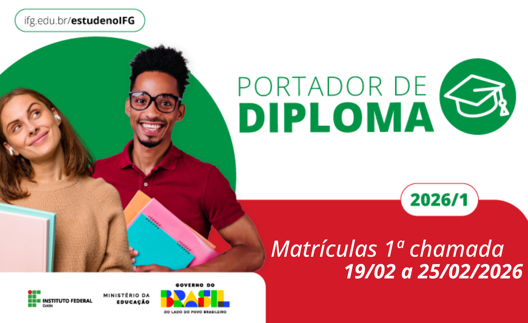Resultado final da seleção para portadores de diploma 2026/1